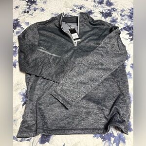 Adidas Golf Men's Gray Quarter-Zip Sweater